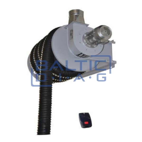 Electric gas hose reel with GERFT fan