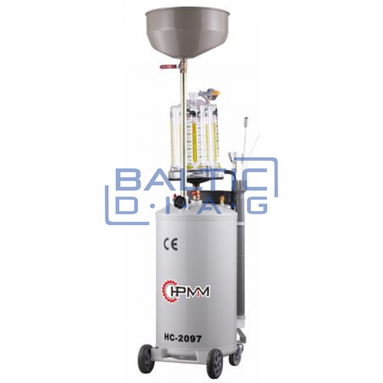 Oil collection tank 80l with suction and discharge (with plastic container)