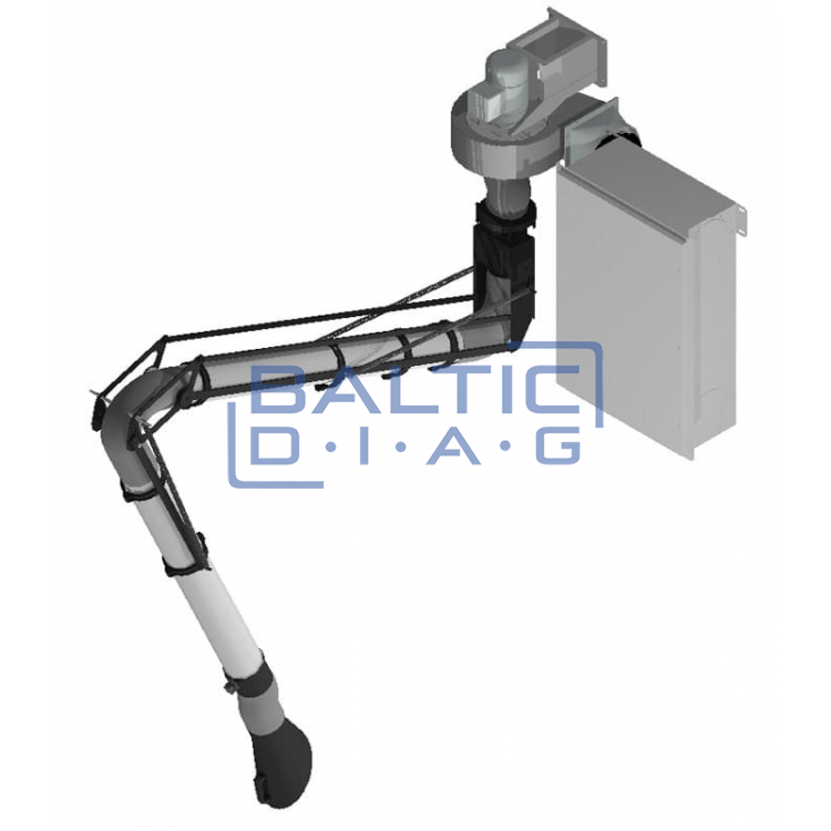 Fixed welding fume extraction elbow with filtration system Worky SPARK-415