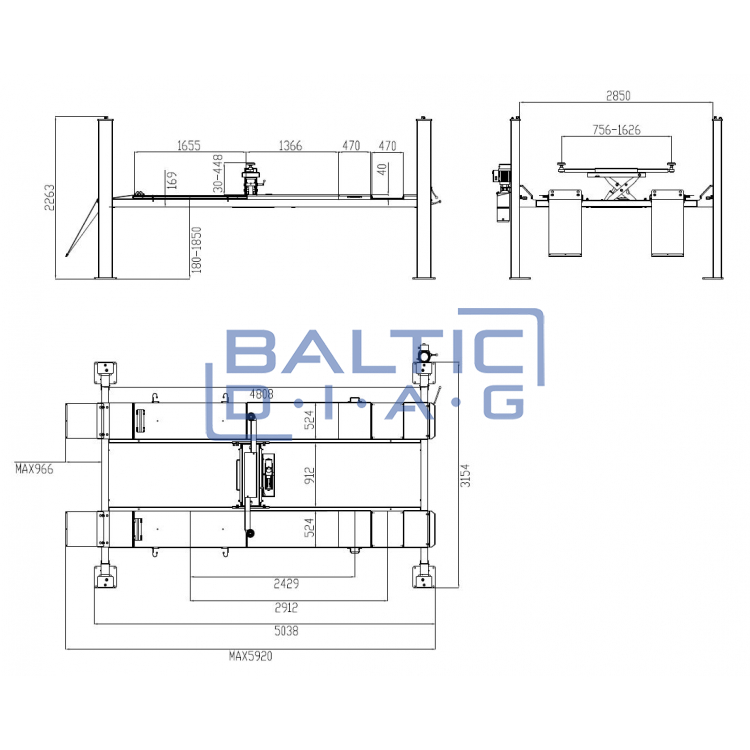 Four-post lift Weber Autolift 4.2