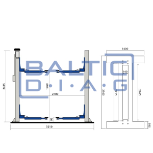 Weber Expert C-2.32-A two-column screw lift
