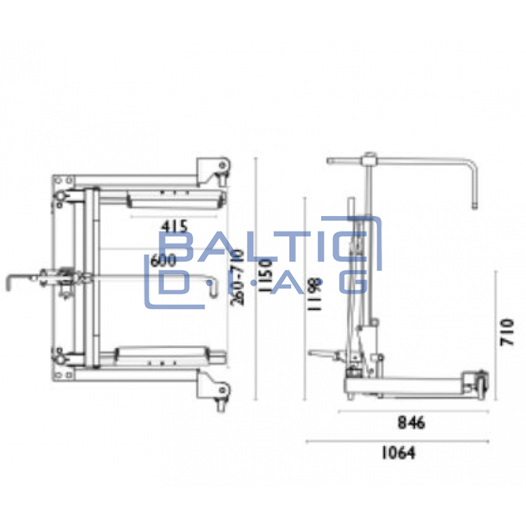 колесная тележка AC Hydraulic WTA500