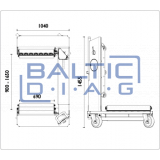 Hydraulic wheel trolley AC Hydraulic WT1500N / WT1500NT