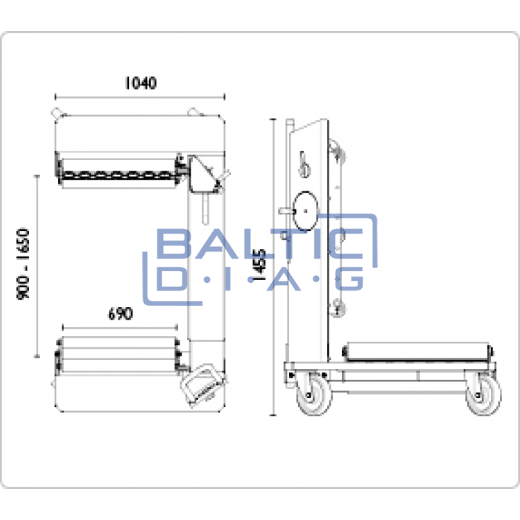 Sunkvežimių ratų vežimėlis AC Hydraulic WT1500N