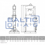 Hydraulic press with manometer 30t, stockings