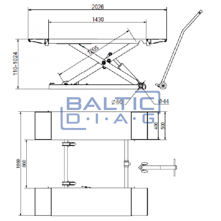 Mobile scissor lift BD-S2