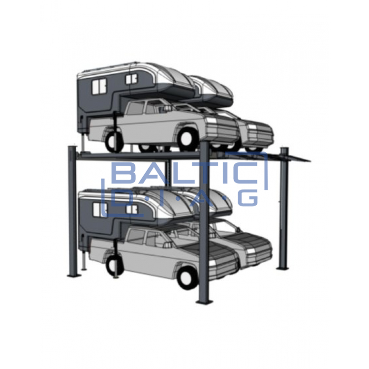 High four-seater parking lift INT-XLT 2 + 2-high