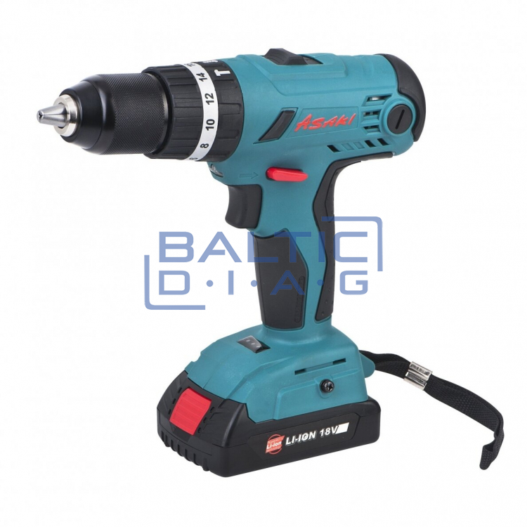 Cordless screwdriver-drill with forging 18V, 2 speeds