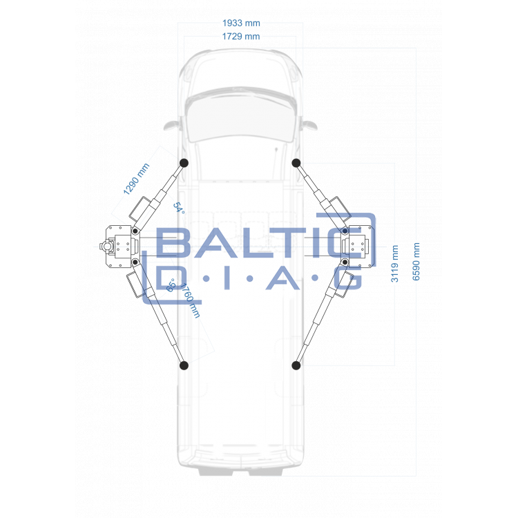 Двухколонный подъемник для автобусов, 5T REDATS L-280, автоматический