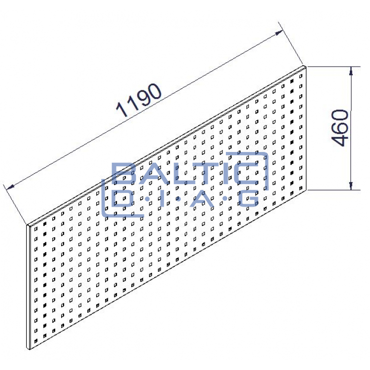 Perforated tool wall