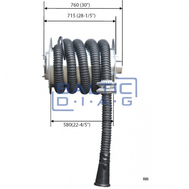 Gas collection hose reel ECAS-001-75