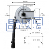 Gas collection hose reel ECAS-001-75