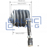 Gas collection hose reel PRO ECAS-002-100