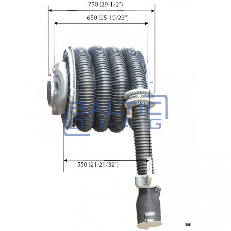 Gas collection hose reel PRO ECAS-002-100