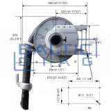 Gas collection hose reel PRO ECAS-002-100