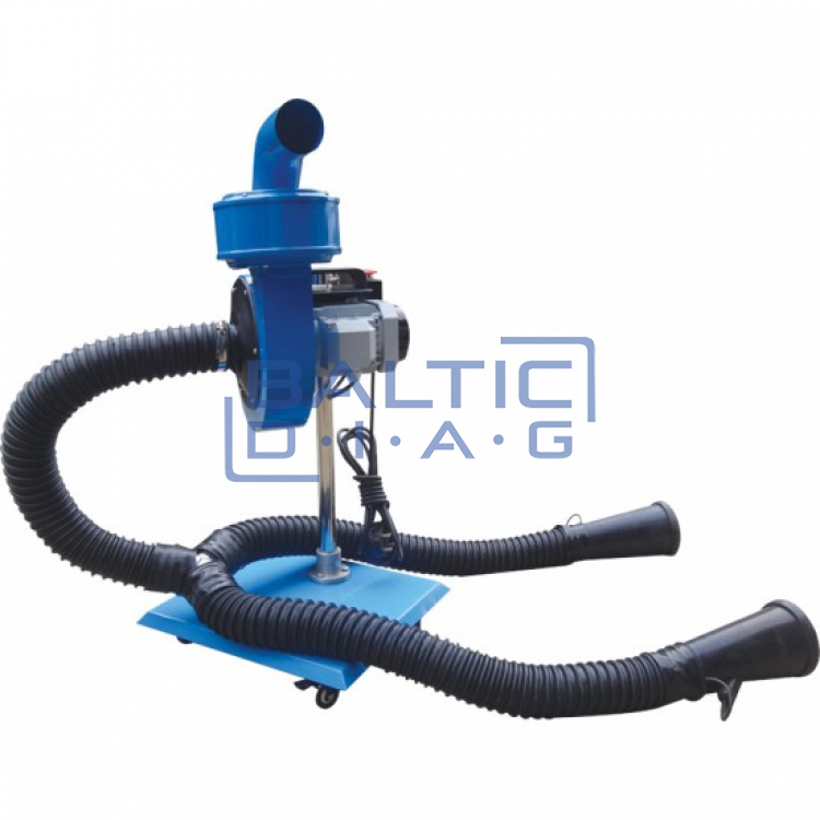 Double mobile extraction hose 75 mm