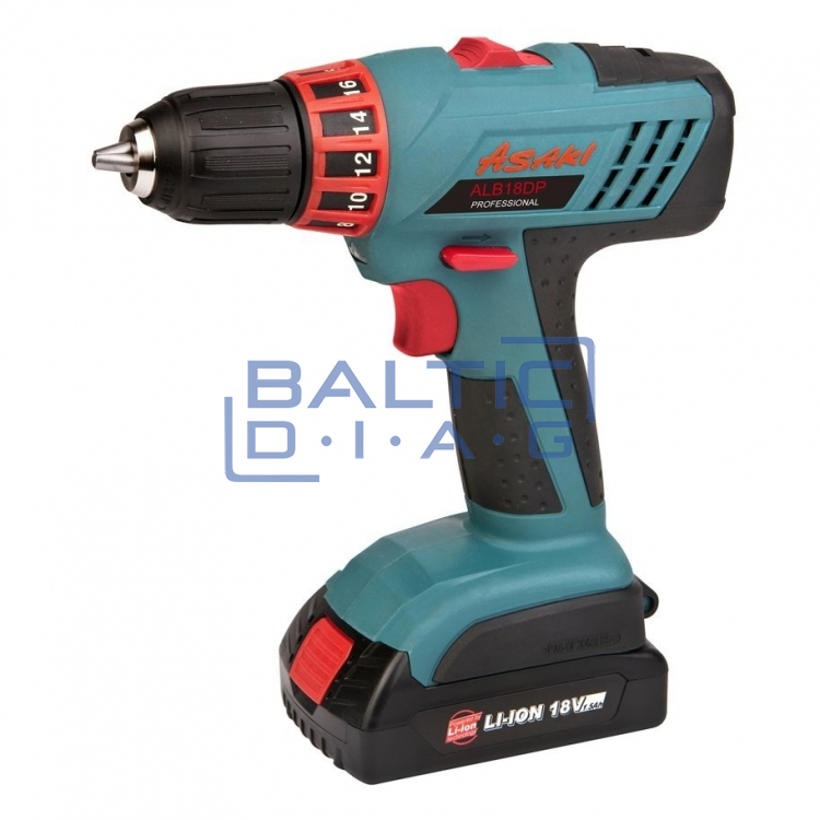 Cordless drill / driver 18 V, 2 speeds, LI-ION