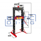 Pneumatic-hydraulic press 30 tons Redats H-380P