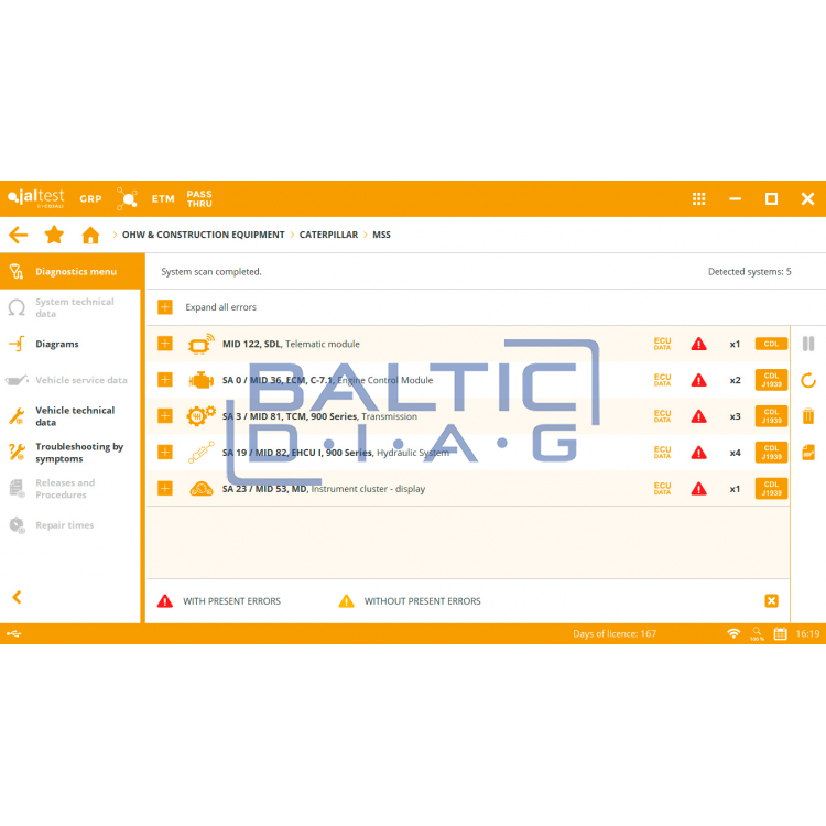 Диагностический инструмент JalTest PC Link 29365