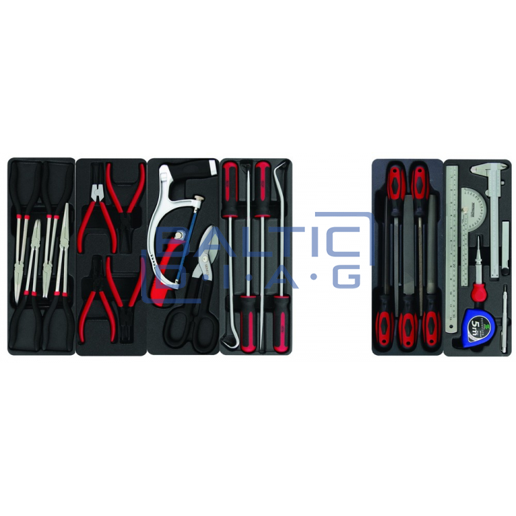 Mobile tool cabinet with 496 pcs. tools Valkenpower