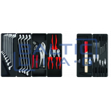 Mobile tool cabinet with 496 pcs. tools Valkenpower