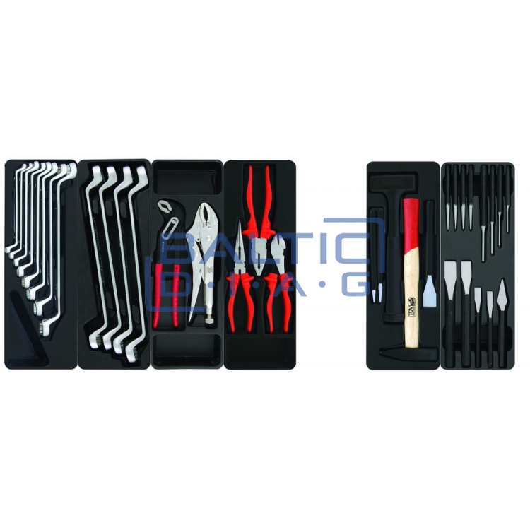 Mobile tool cabinet with 496 pcs. tools Valkenpower