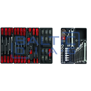 Mobile tool cabinet with 496 pcs. tools Valkenpower