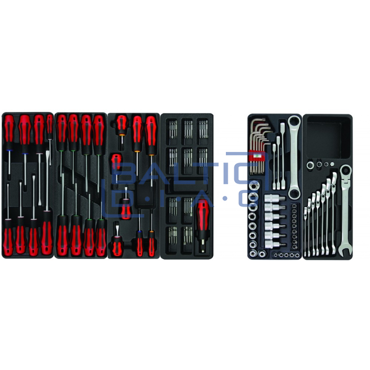 Mobile tool cabinet with 496 pcs. tools Valkenpower