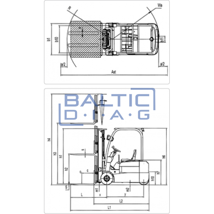 Электрический погрузчик 1800 кг NH Handling NH1848