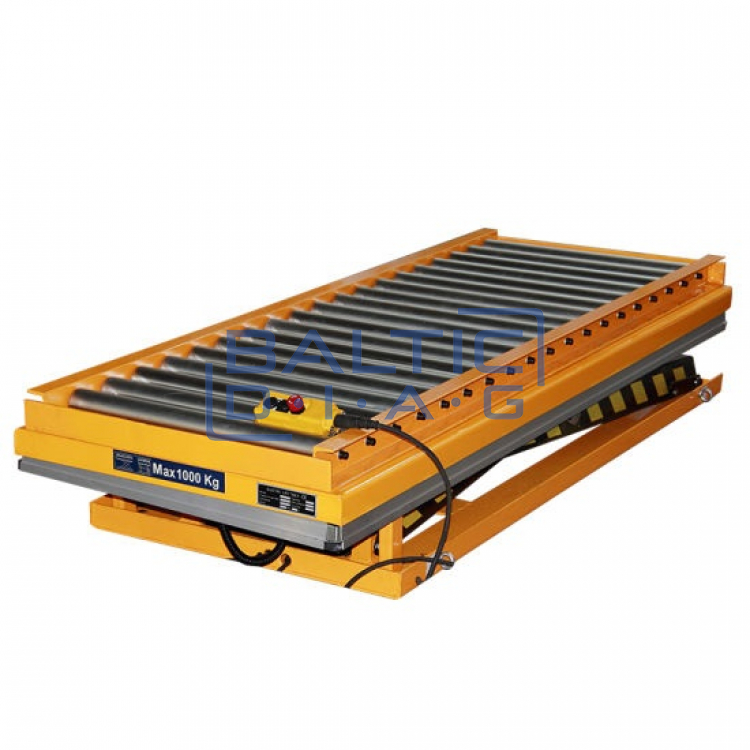 Electro-hydraulic lifting table with rollers 1-4t