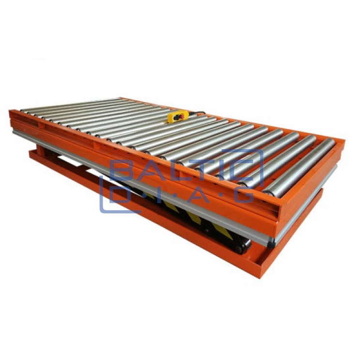 Electro-hydraulic lifting table with rollers 1-4t
