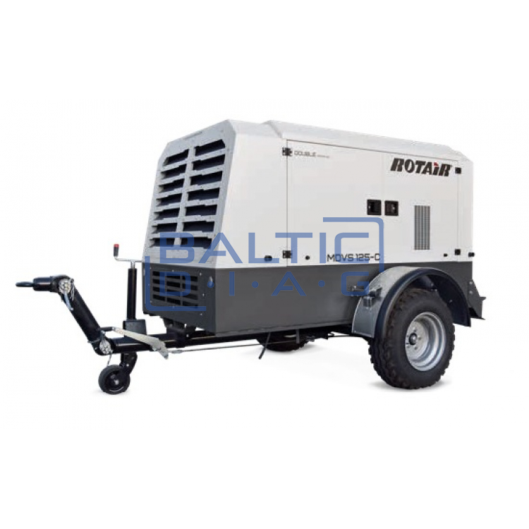 Mobile diesel air compressor Rotair MDVS 125C