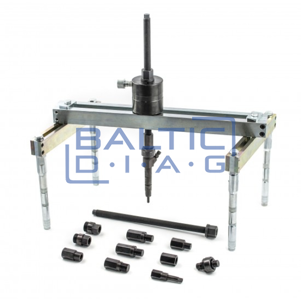 Universal nozzle extraction kit with hydraulic cylinder