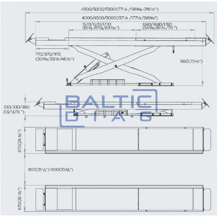 Žirklinis keltuvas ratų suvedimui Magneti Marelli Superlift 5000 SC