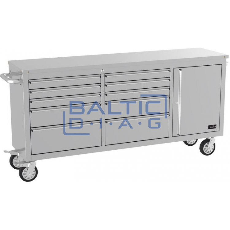 Mobilus darbastalis su nerudyjančio plieno paviršiumi WERKBANK GW 10/1 INOX
