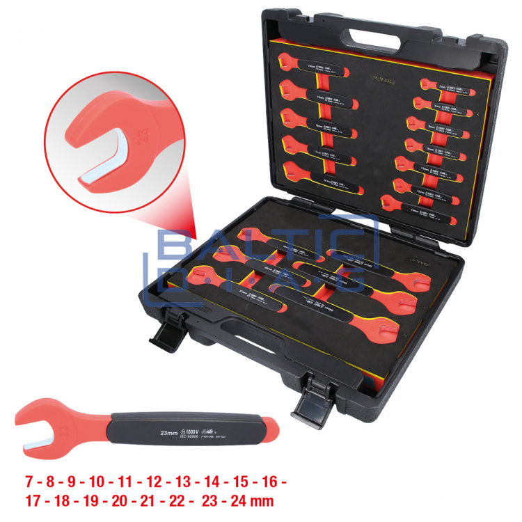 Набор гаечных ключей с защитной изоляцией KS Tools, 18 шт.