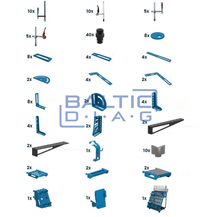 Welding table accessories set GPPH PLUS 146pcs No.1