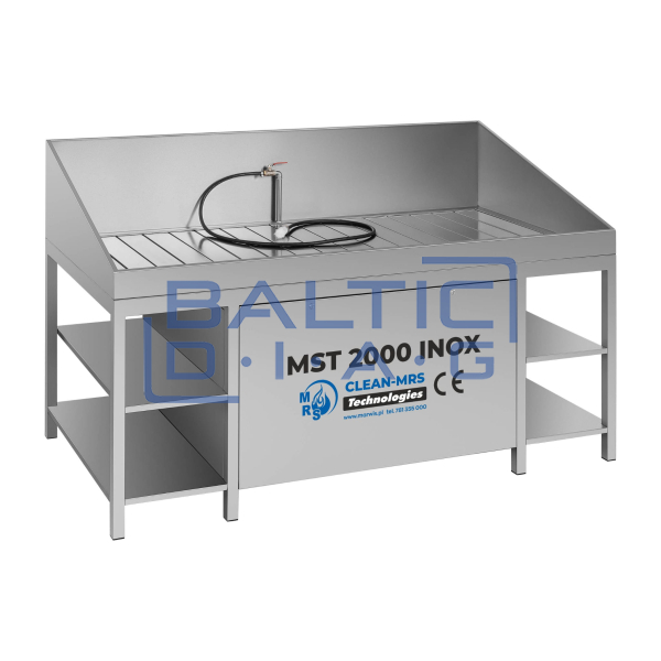 Detailed washing machine Marwis MST 2000 INOX with pneumatic pump