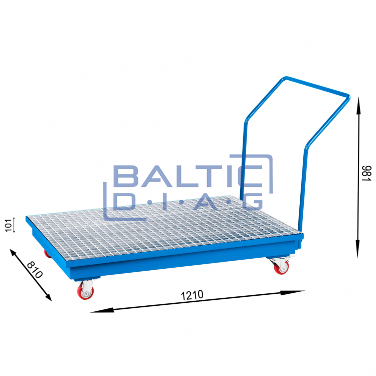 Mobile Liquid collection tray Marwis 1200X800 H200 Mobile