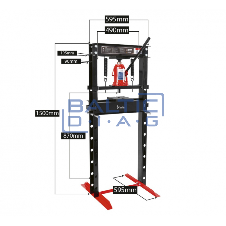 Hidraulinis presas 20 tonų Redats H-320