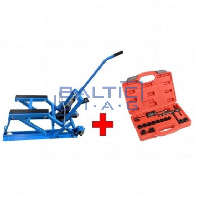 Hydraulic lift for motorcycle 682kg with additional attachment