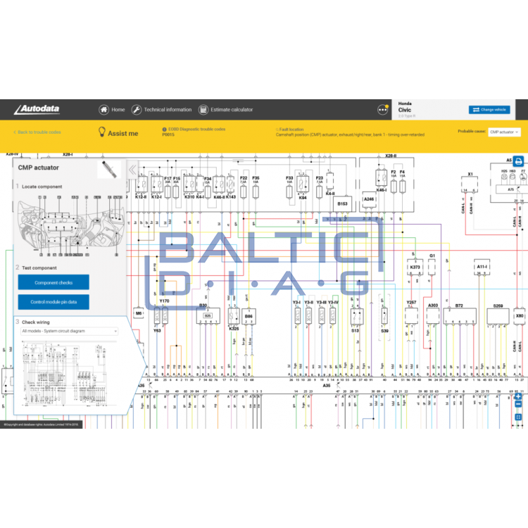 Autodata "diagnostics and repair" database for 1 user