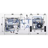 Mobilus benzininis generatorius Mosa GE 6900 6.5 kW