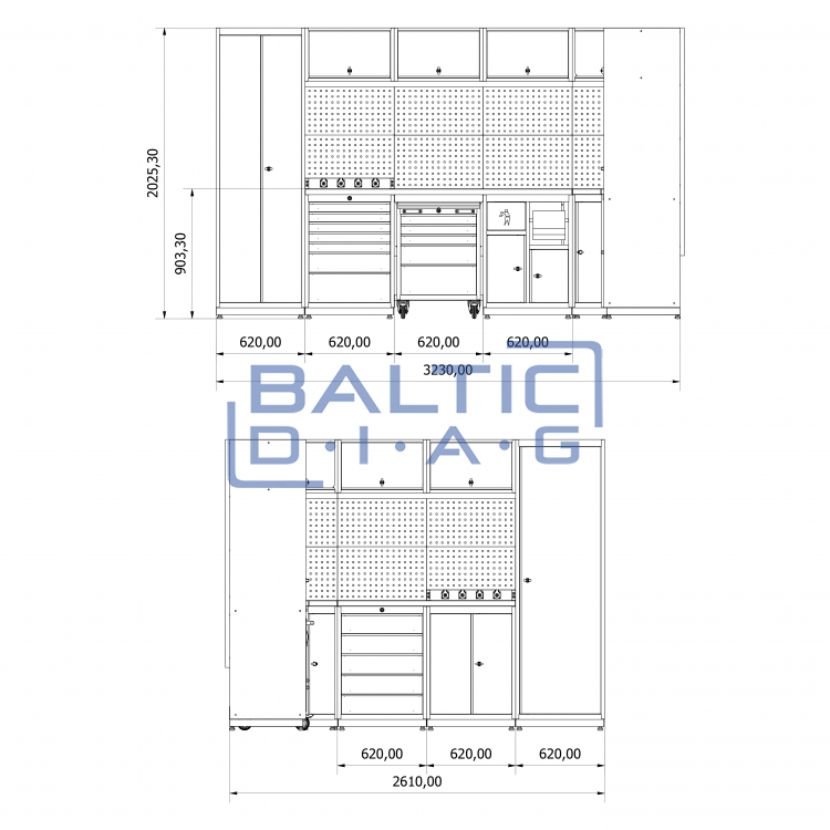 Modulinis darbastalio komplektas Valkenpower Nr. 4
