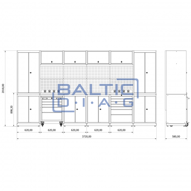Modular workshop workplace Valkenpower ser. G