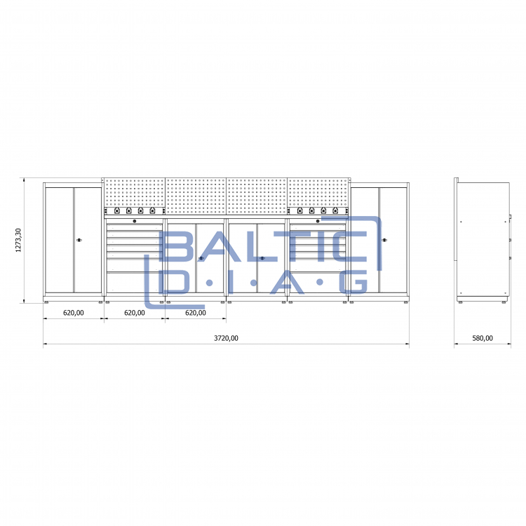Modulinis darbastalio komplektas Valkenpower ser. H