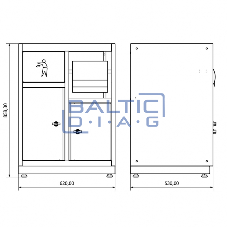 Tool cabinet with trash Valkenpower