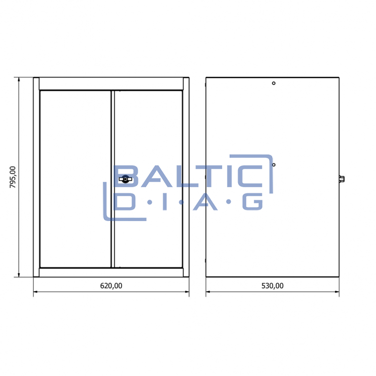 Low two-door wardrobe Valkenpower
