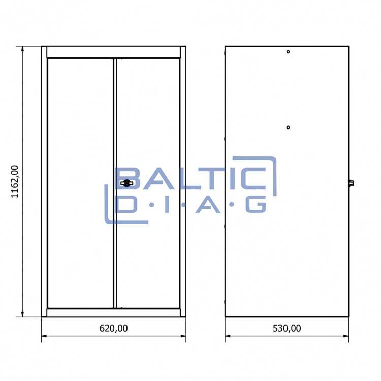 Hanging two-door wardrobe Valkenpower