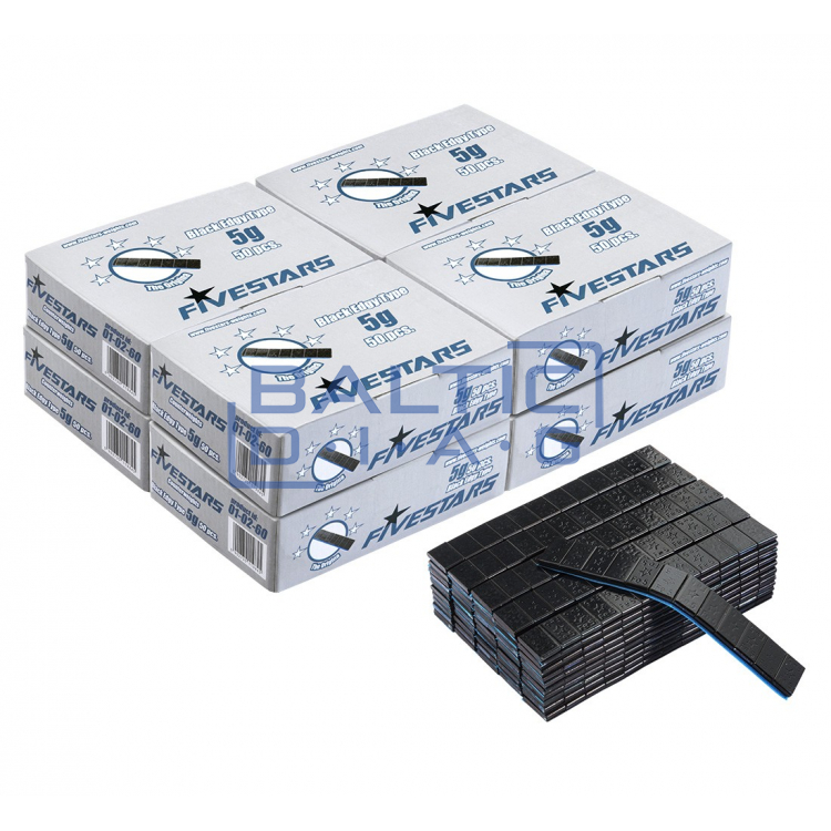 Lipnūs ratų svareliai Redats FIVESTARS Black Edgy